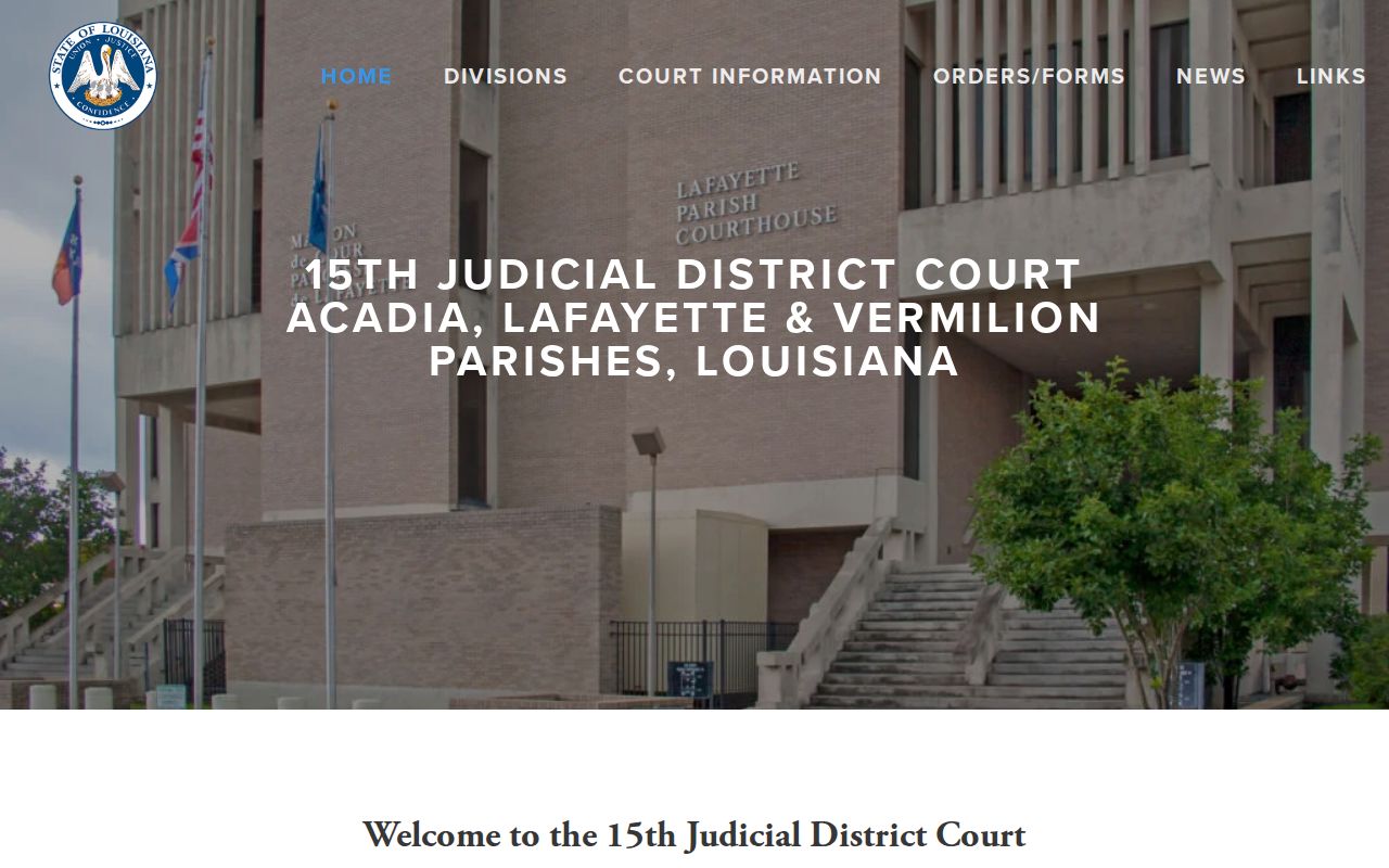 Fifteenth Judicial District Court jurisdiction information for Acadia Parish warrant records